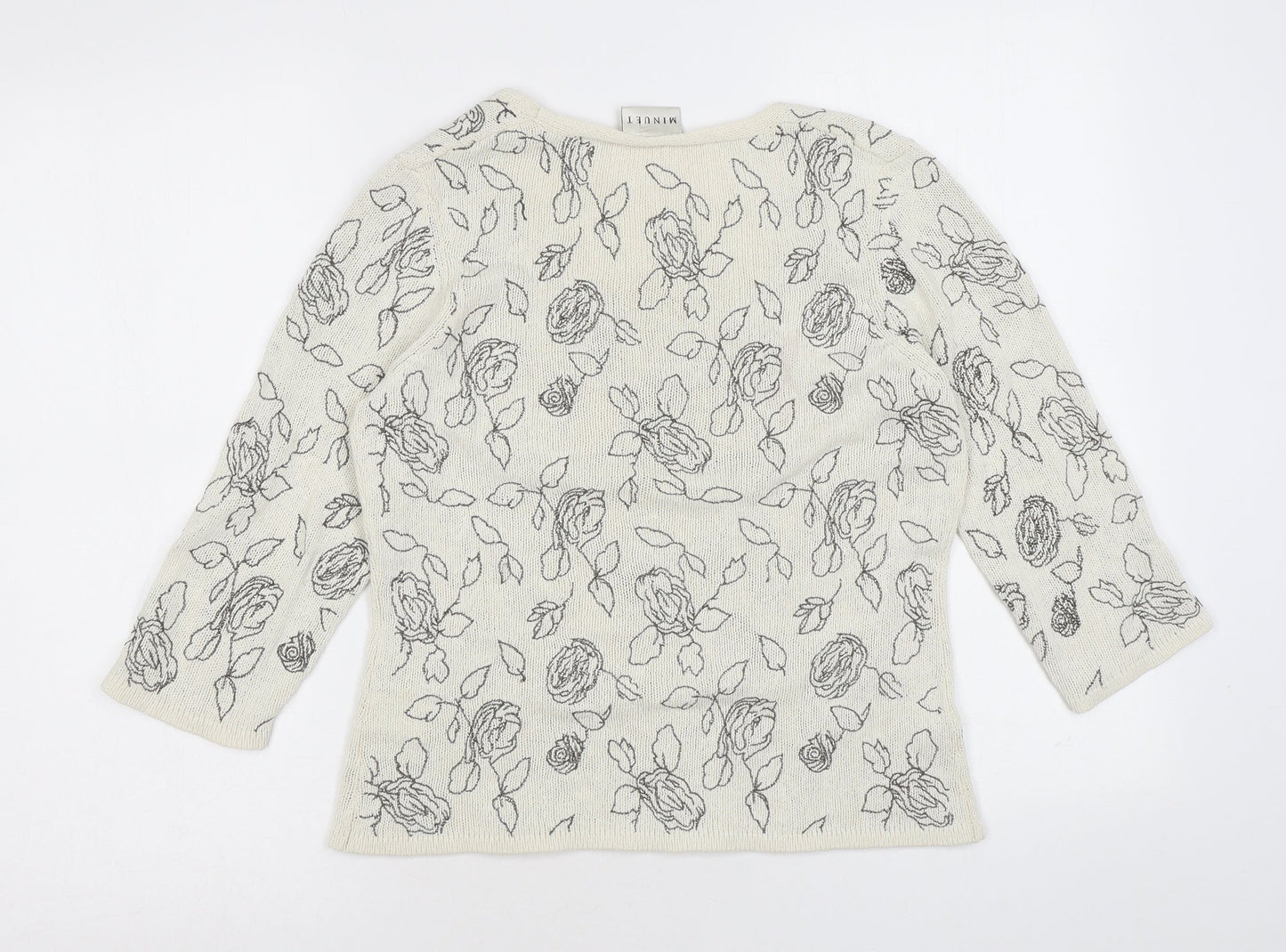 Womens UK Size 10 Minuet Beige Pullover Jumper