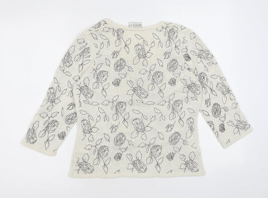 Womens UK Size 10 Minuet Beige Pullover Jumper