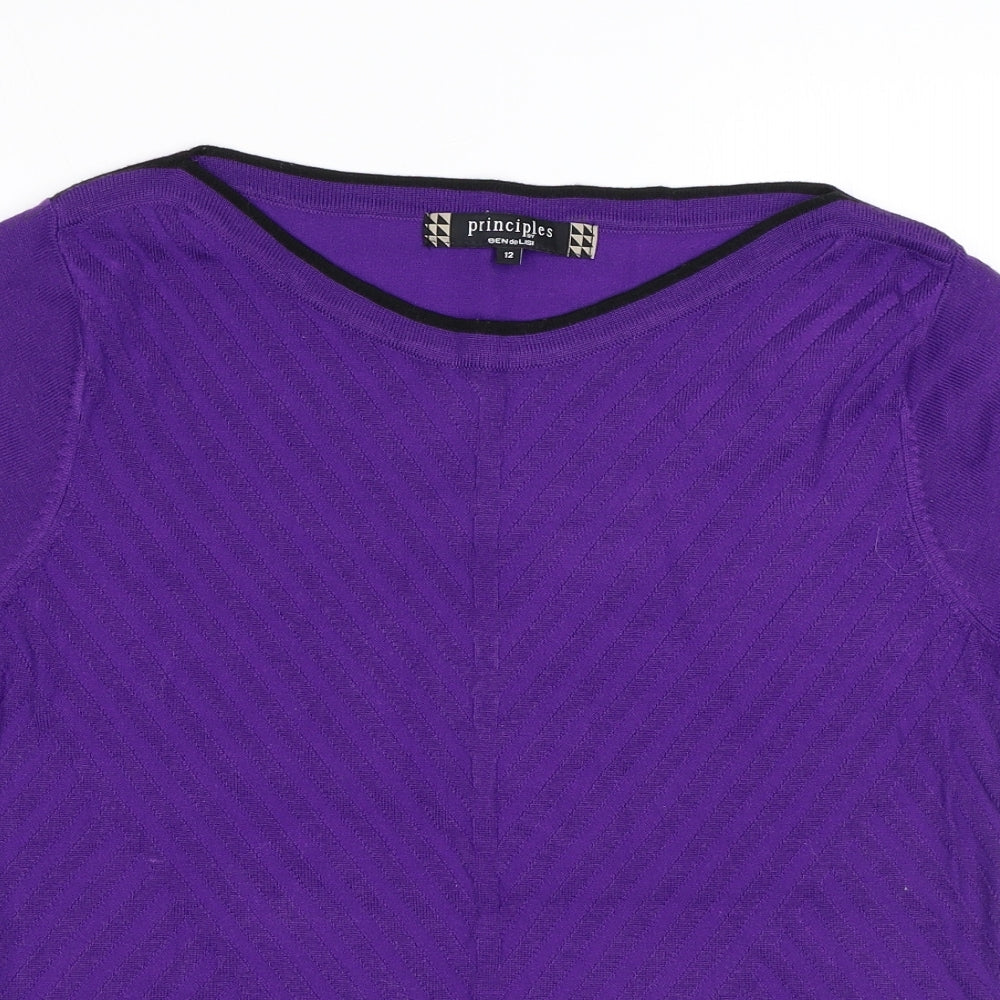 Womens UK Size 12 Principles Purple Pullover Jumper
