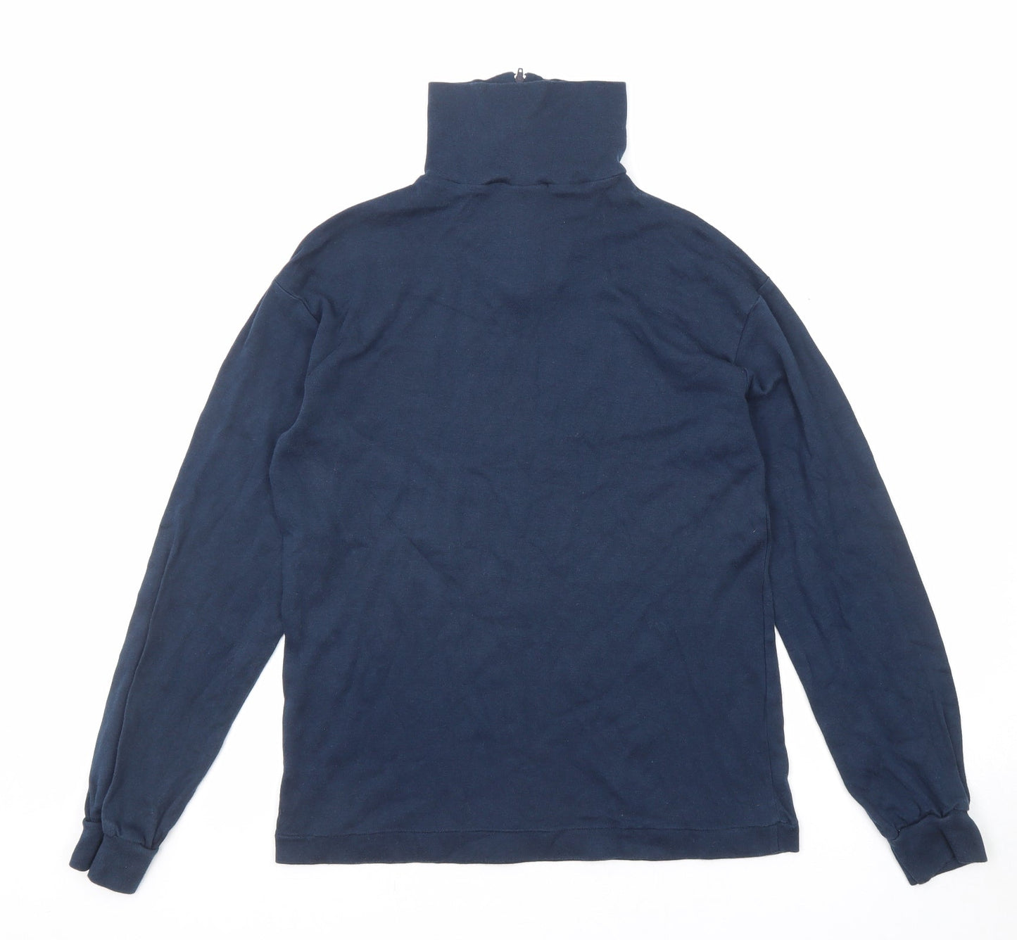 Steiner Womens Blue Cotton Pullover Sweatshirt Size S Zip