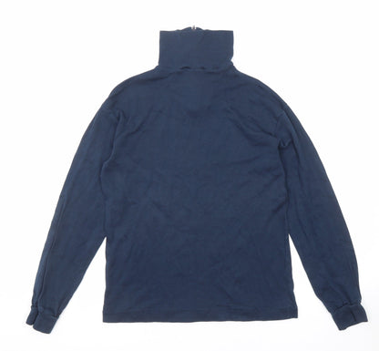 Steiner Womens Blue Cotton Pullover Sweatshirt Size S Zip
