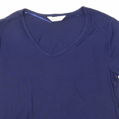 Peter Alexander Womens Blue Modal Basic T-Shirt Size XL V-Neck