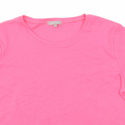 Womens UK Size XL First Avenue Pink Basic T-Shirt