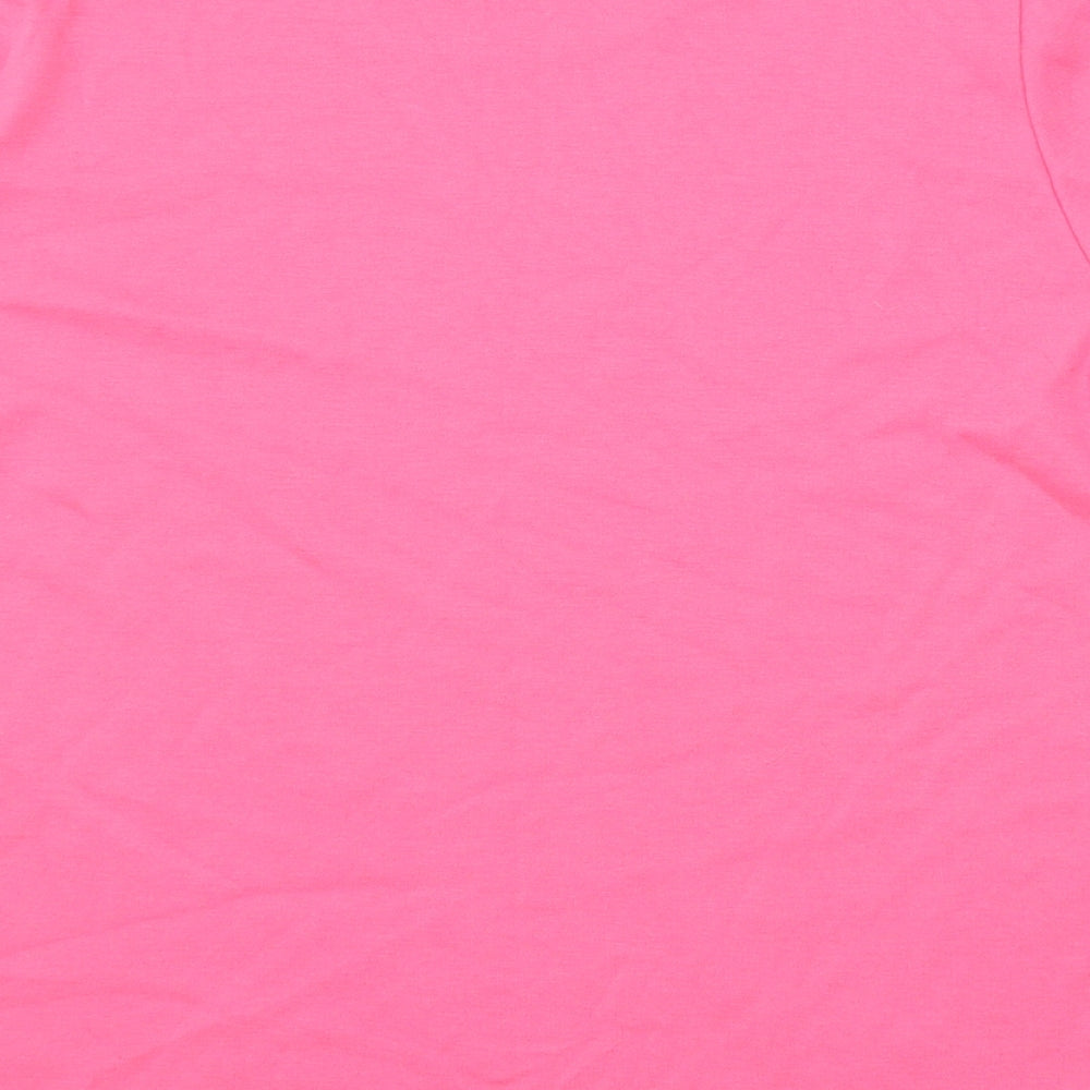 Womens UK Size XL First Avenue Pink Basic T-Shirt