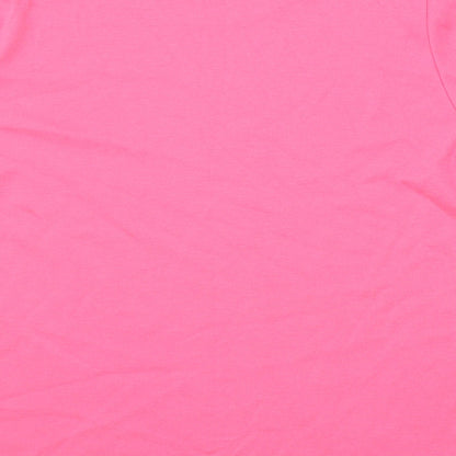 Womens UK Size XL First Avenue Pink Basic T-Shirt