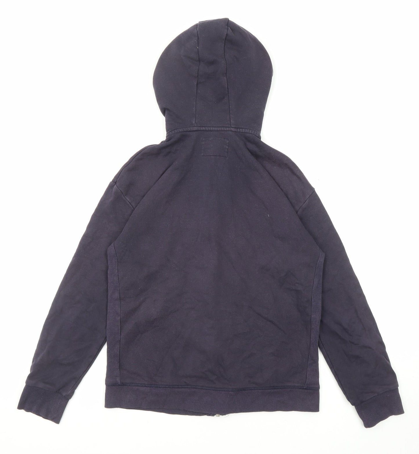 Marks and Spencer Boys Blue Cotton Full Zip Hoodie Size 12-13 Years Zip