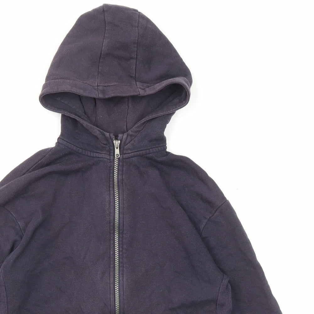 Marks and Spencer Boys Blue Cotton Full Zip Hoodie Size 12-13 Years Zip