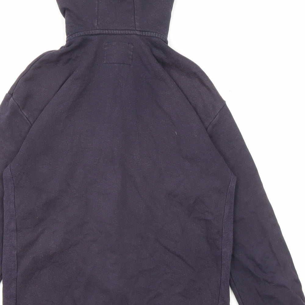 Marks and Spencer Boys Blue Cotton Full Zip Hoodie Size 12-13 Years Zip