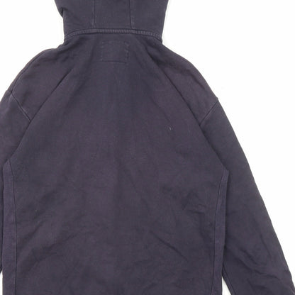 Marks and Spencer Boys Blue Cotton Full Zip Hoodie Size 12-13 Years Zip