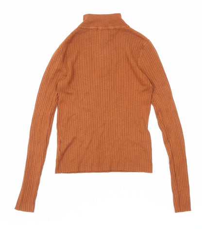 Womens UK Size M Brave Soul Brown Pullover Jumper