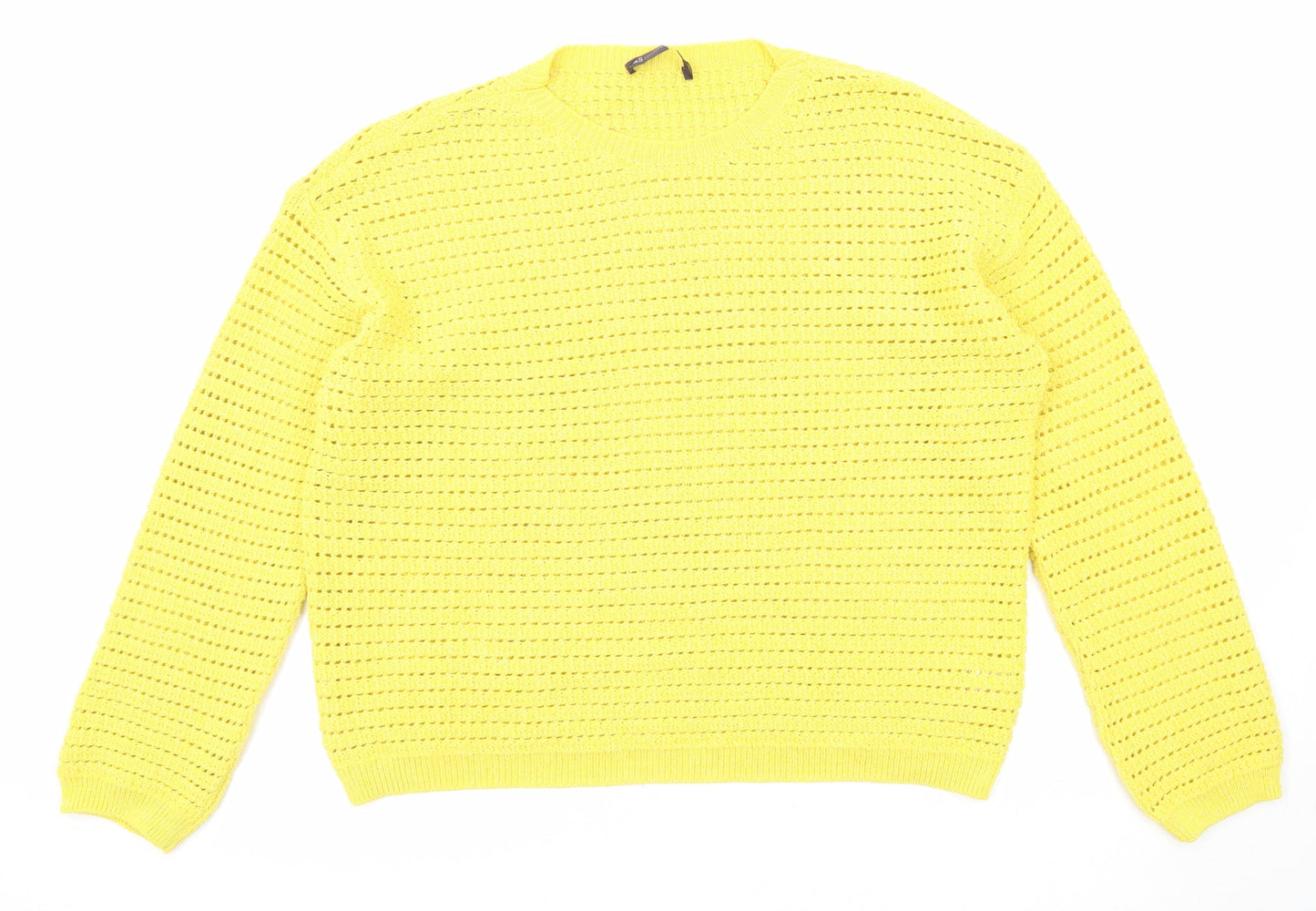 Womens UK Size L Marks and Spencer Yellow Pullover Jumper
