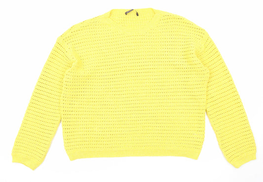 Womens UK Size L Marks and Spencer Yellow Pullover Jumper