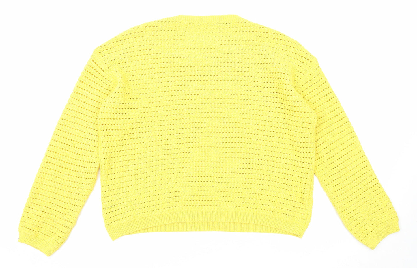 Womens UK Size L Marks and Spencer Yellow Pullover Jumper