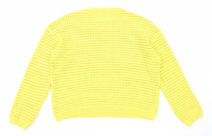 Womens UK Size L Marks and Spencer Yellow Pullover Jumper