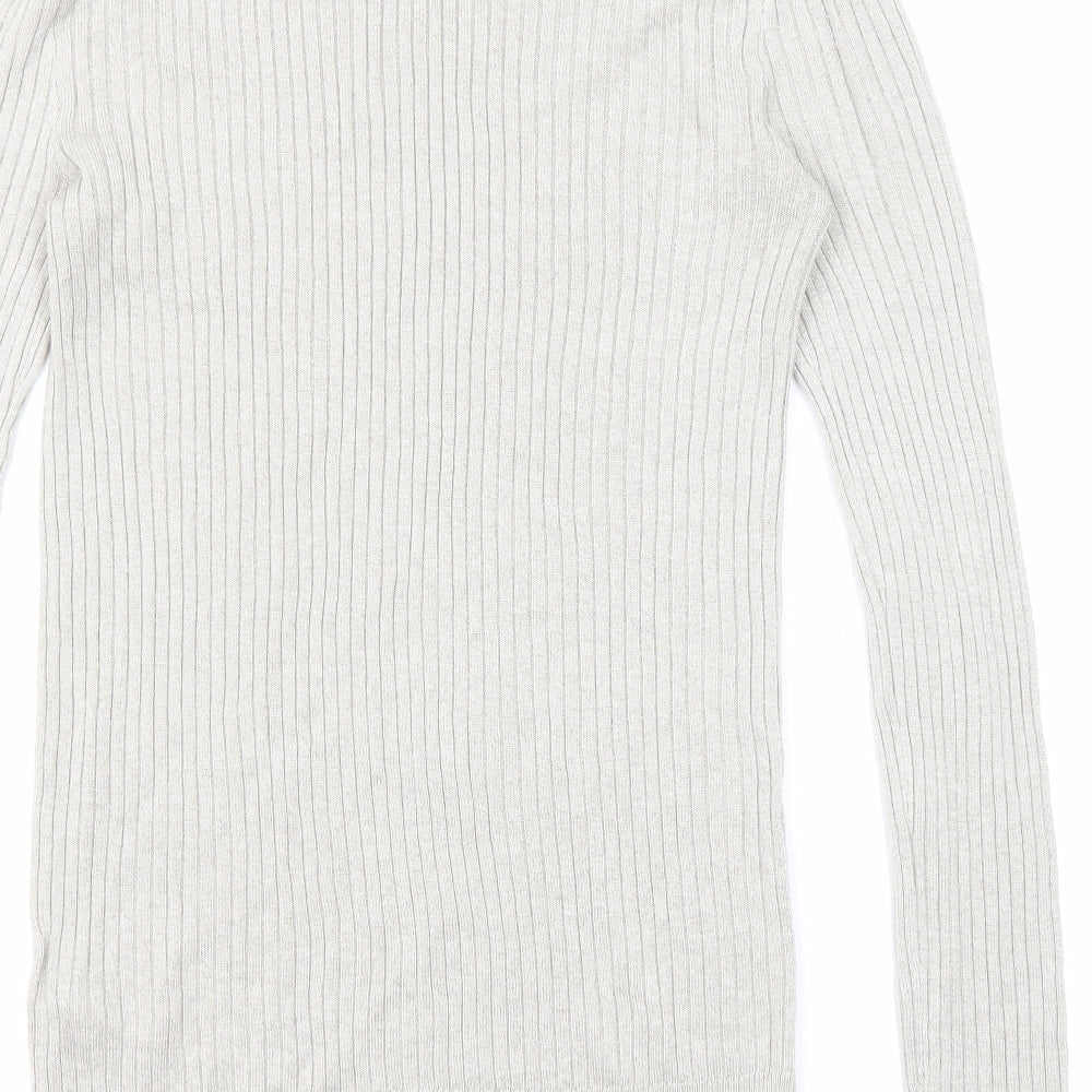 Topman Mens Grey Crew Neck Acrylic Pullover Jumper Size M Long Sleeve