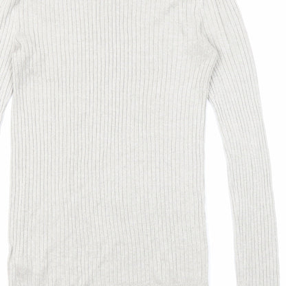 Topman Mens Grey Crew Neck Acrylic Pullover Jumper Size M Long Sleeve