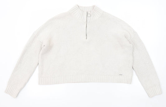 Womens UK Size M Hollister Grey Pullover Jumper