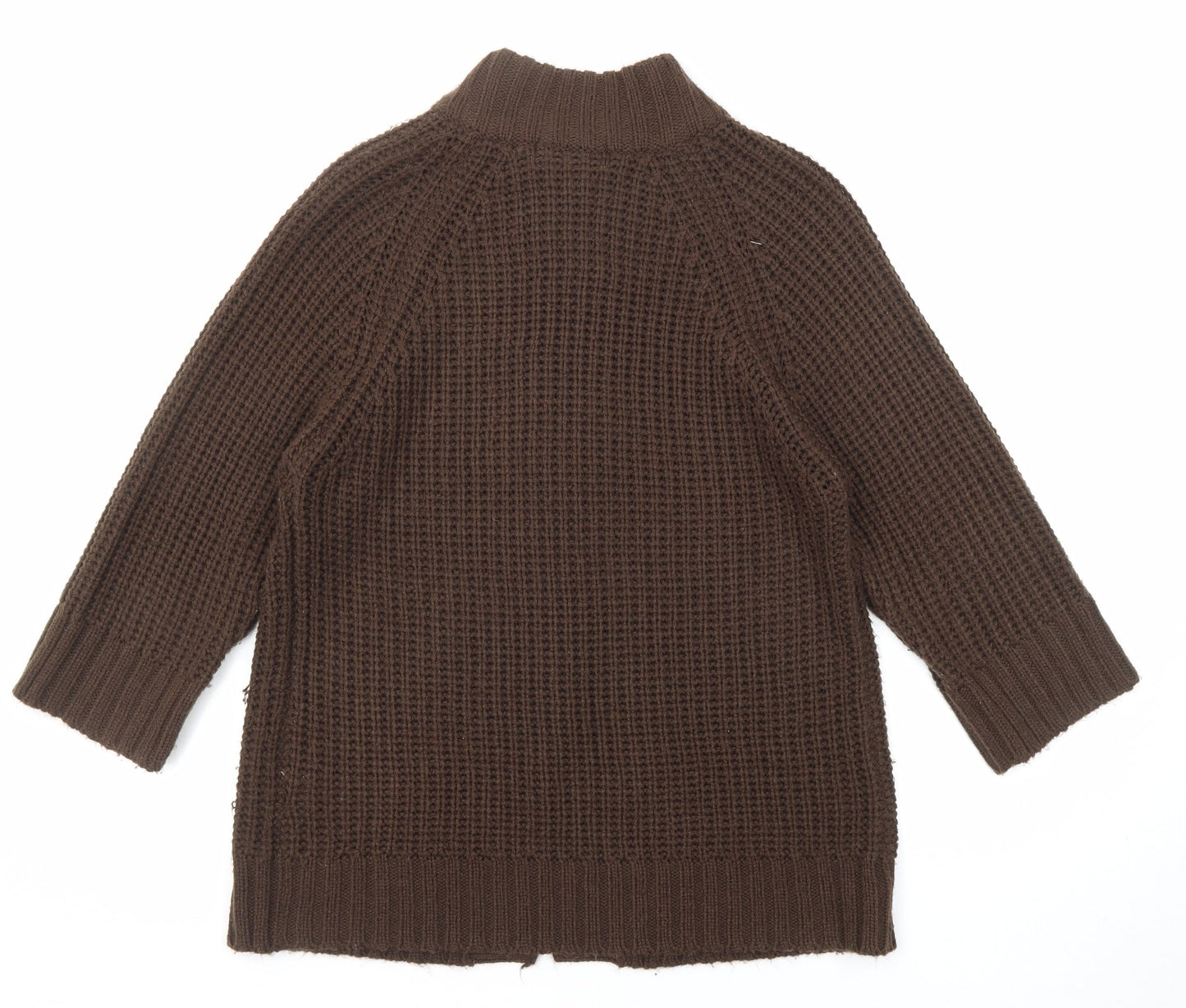 Womens UK Size 14 Pure & Natural Brown Cardigan Jumper
