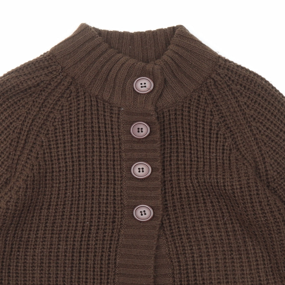 Womens UK Size 14 Pure & Natural Brown Cardigan Jumper