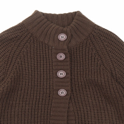 Womens UK Size 14 Pure & Natural Brown Cardigan Jumper
