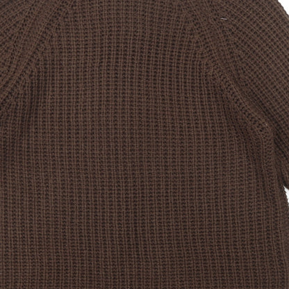 Womens UK Size 14 Pure & Natural Brown Cardigan Jumper