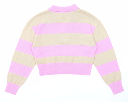 Womens UK Size M Divided by H&M Pink Pullover Jumper