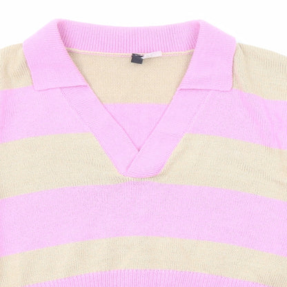 Womens UK Size M Divided by H&M Pink Pullover Jumper