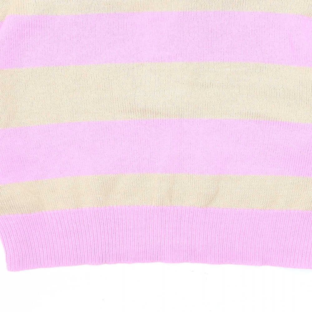 Womens UK Size M Divided by H&M Pink Pullover Jumper
