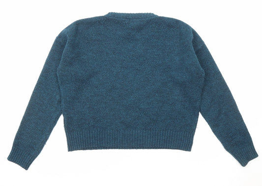 Womens UK Size M New Look Blue Pullover Jumper