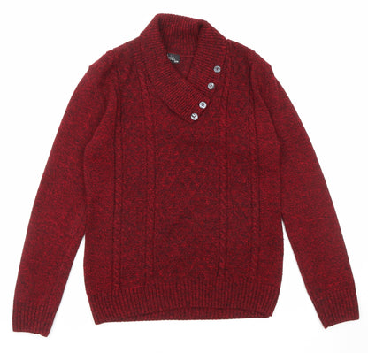 Womens UK Size S CHIC Red Pullover Jumper