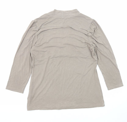Womens UK Size 14 Marks and Spencer Brown Basic Blouse