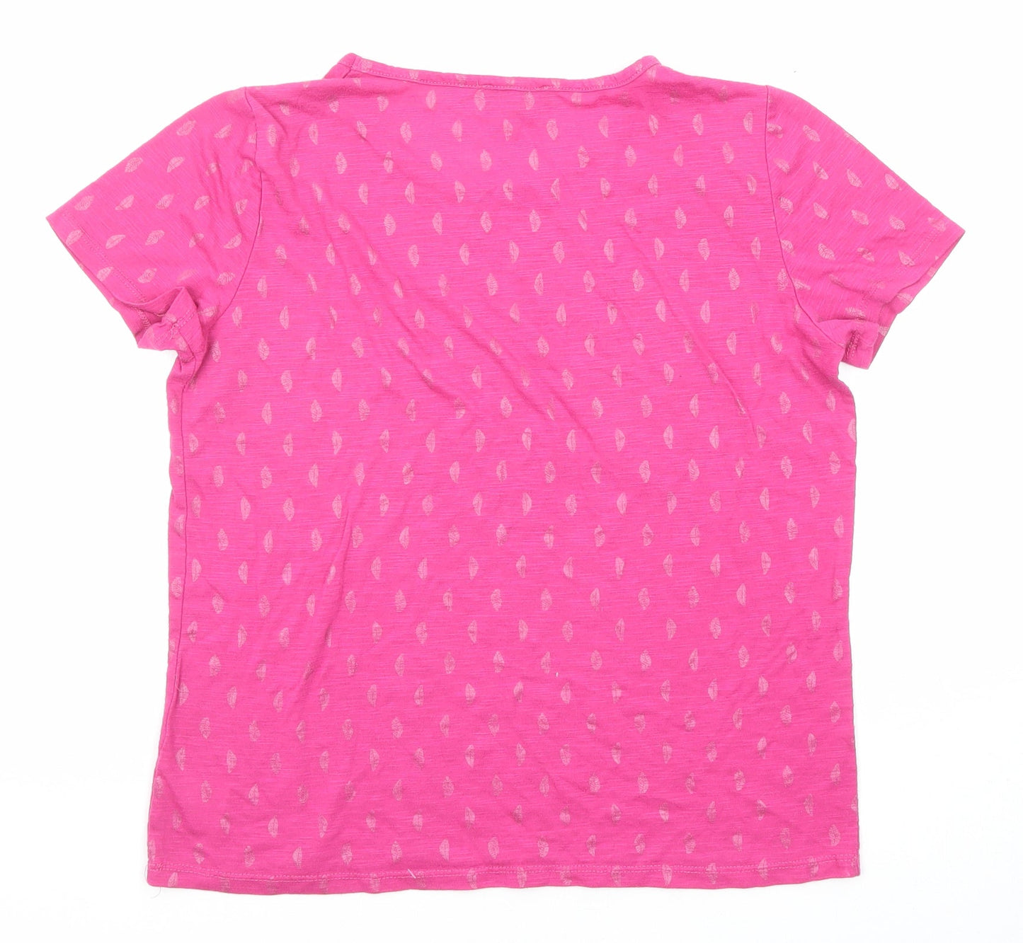 Womens UK Size M Anna Rose Pink Basic T-Shirt