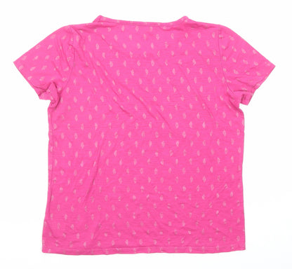 Womens UK Size M Anna Rose Pink Basic T-Shirt