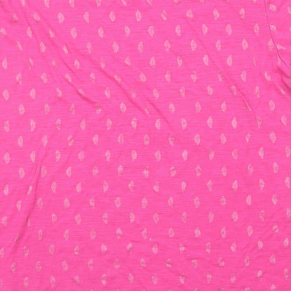 Womens UK Size M Anna Rose Pink Basic T-Shirt
