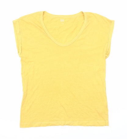 Womens UK Size S Gap Yellow Basic Tank