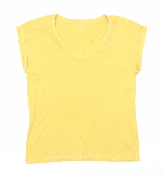 Womens UK Size S Gap Yellow Basic Tank