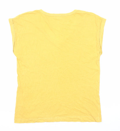 Womens UK Size S Gap Yellow Basic Tank