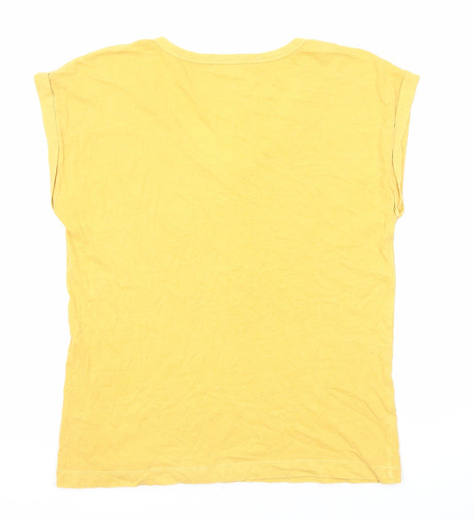 Womens UK Size S Gap Yellow Basic Tank