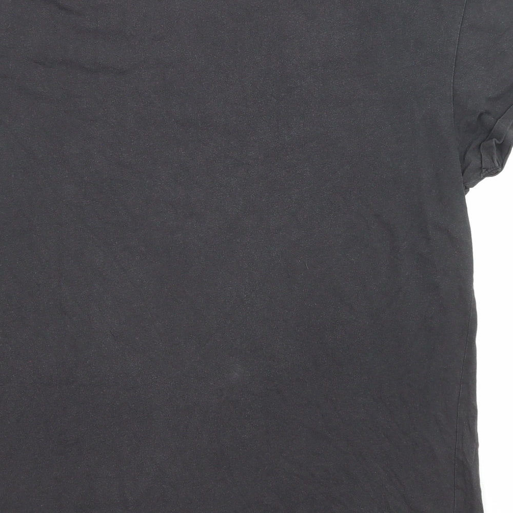 Sixth June Mens Black Polyester T-Shirt Size L Round Neck