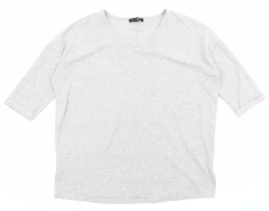 Womens UK Size M New Look Grey Pullover Jumper