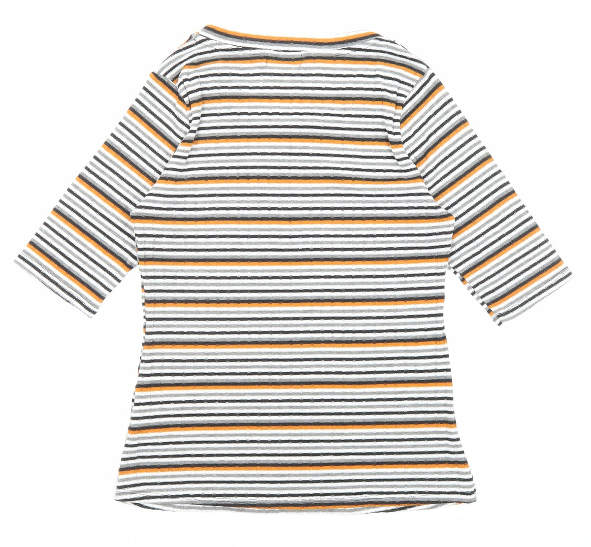 Faith And Joy Womens Multicoloured Round Neck Striped Polyester Pullover Jumper Size M