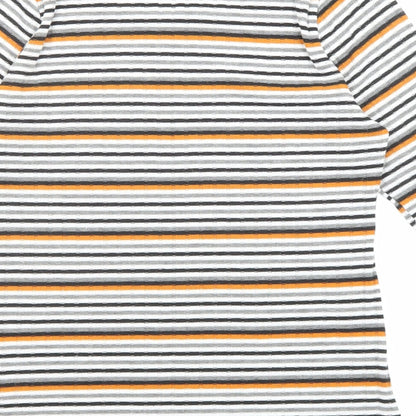 Faith And Joy Womens Multicoloured Round Neck Striped Polyester Pullover Jumper Size M