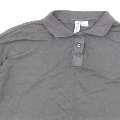 Womens UK Size S Divided by H&M Grey Cropped Blouse