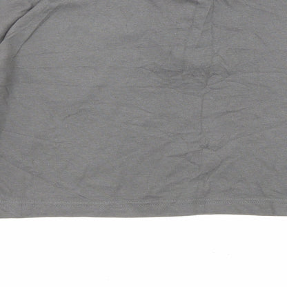 Womens UK Size S Divided by H&M Grey Cropped Blouse