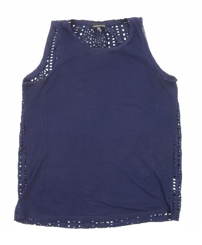 Womens UK Size 8 Warehouse Blue Basic Tank