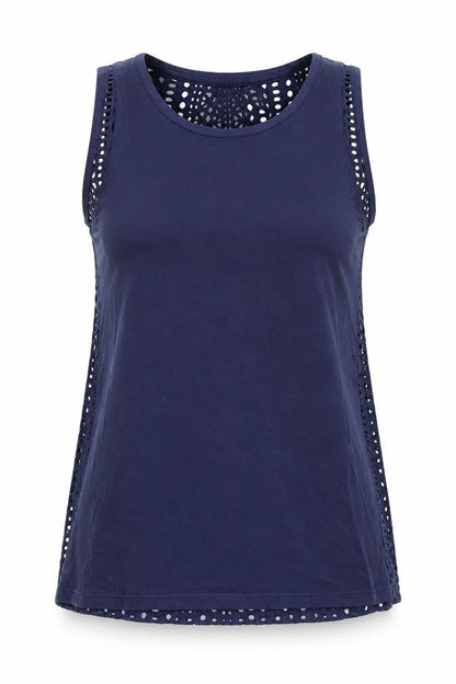 Womens UK Size 8 Warehouse Blue Basic Tank