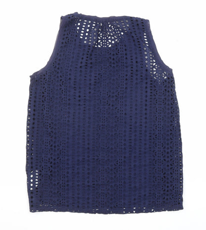 Womens UK Size 8 Warehouse Blue Basic Tank
