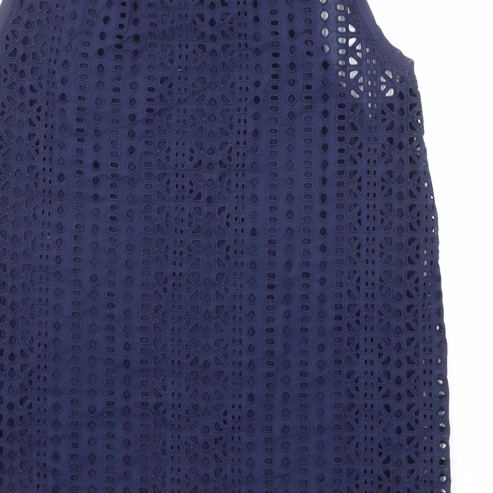 Womens UK Size 8 Warehouse Blue Basic Tank