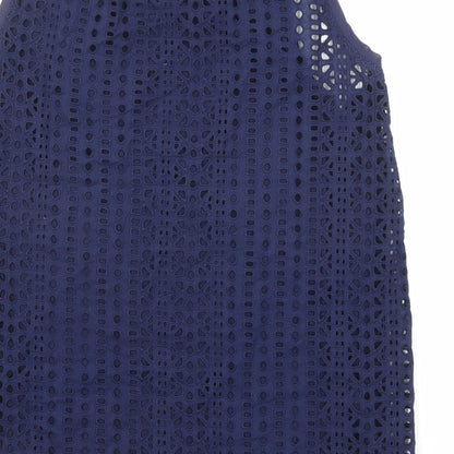 Womens UK Size 8 Warehouse Blue Basic Tank