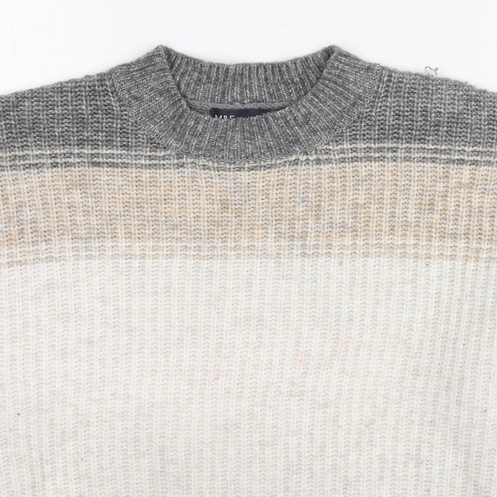 Womens UK Size M Marks and Spencer Beige Pullover Jumper